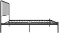 SKY-TOUCH Iron Platform Bed, Sturdy Platform Bed Frame with Heavy Duty Metal Platform, Iron-Art Headboard/Footboard/Under Bed Storage/No Box Spring Needed, Black - 1.8x1.9m