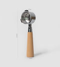 SKY-TOUCH 51mm Coffee Bottomless Portafilter : 3 Ears Bottomless Naked Portafilter with Filter Basket (Beech)