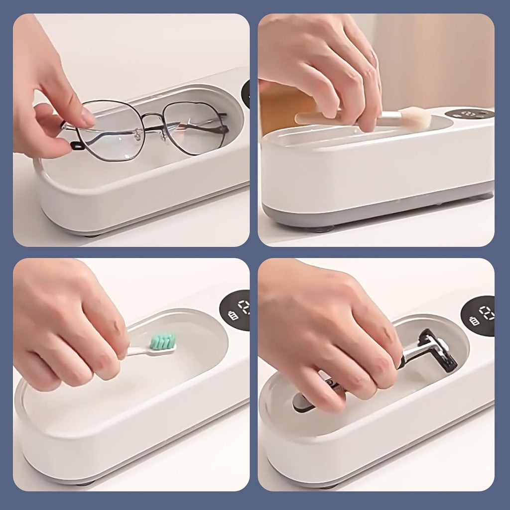 SKY-TOUCH Ultrasonic Jewelry Cleaner,Professional 500ml Jewelry Cleaner with 45000Hz Frequency, Basket, and 10 Digital Timer Settings for Rings, Glasses, Watches, and Dentures Cleaning