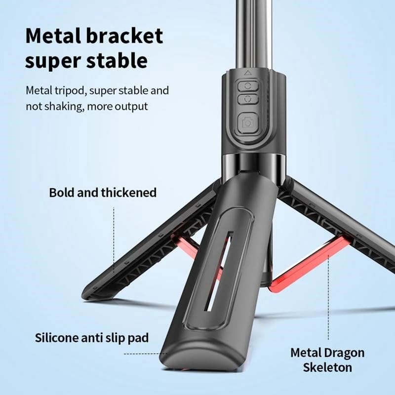 SKY-TOUCH Extendable Selfie Stick, Tripod Stand for Phone with Wireless Remote, Portable Rotate Phone Holder, for Photography Video Recording Travel, iPhone/Android,Clearance sale at a discount