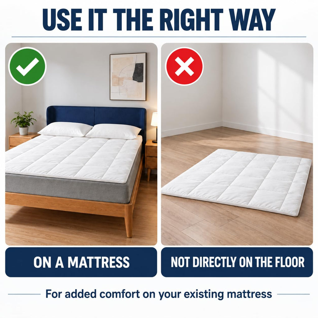 SKY-TOUCH Mattress pad (100x200cm), Sleeping Pad Foldable Roll Up Dormitory Mattress Pad,7D Hollow Fiber Filled, For optimal use, must be paired with a Simmons mattress,Clearance sale at a discount