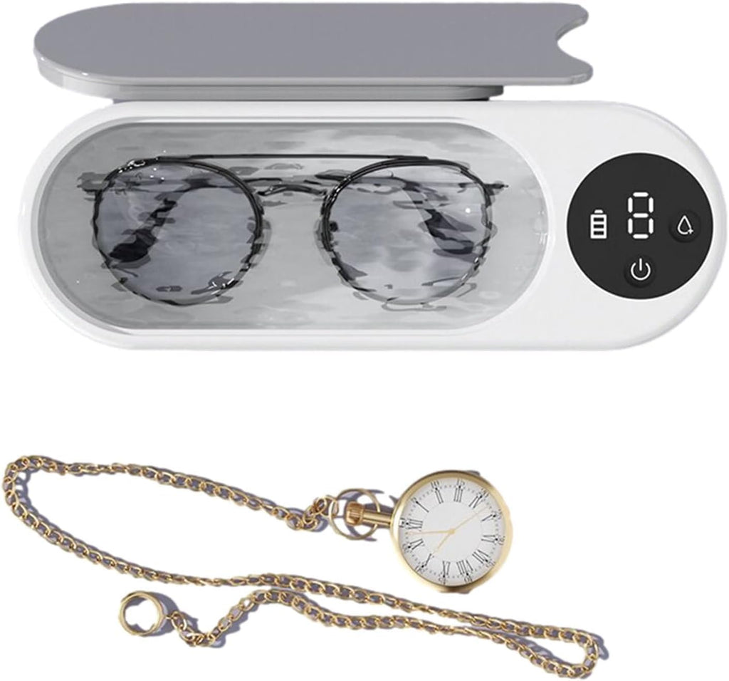 SKY-TOUCH Ultrasonic Jewelry Cleaner,Professional 500ml Jewelry Cleaner with 45000Hz Frequency, Basket, and 10 Digital Timer Settings for Rings, Glasses, Watches, and Dentures Cleaning
