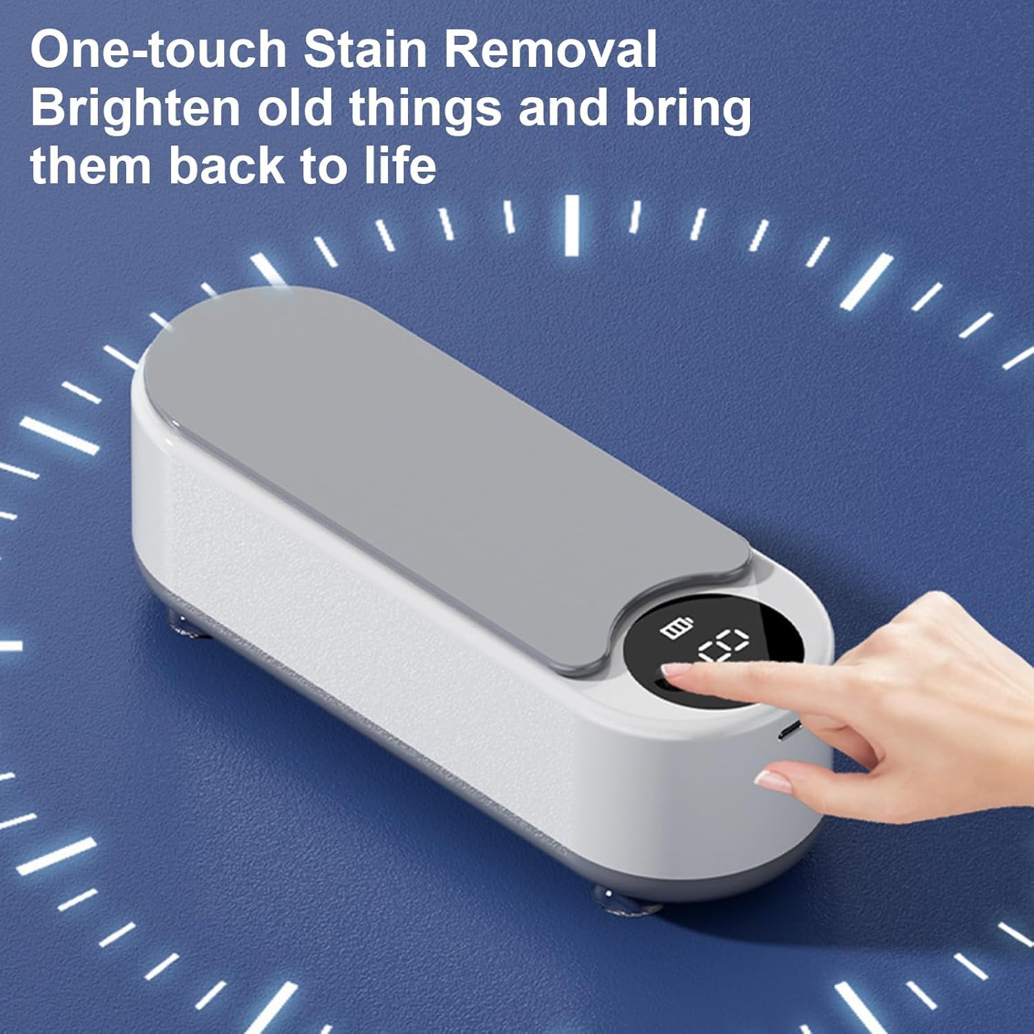 SKY-TOUCH Ultrasonic Jewelry Cleaner,Professional 500ml Jewelry Cleaner with 45000Hz Frequency, Basket, and 10 Digital Timer Settings for Rings, Glasses, Watches, and Dentures Cleaning