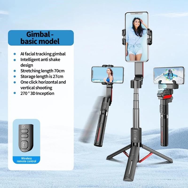 SKY-TOUCH Extendable Selfie Stick, Tripod Stand for Phone with Wireless Remote, Portable Rotate Phone Holder, for Photography Video Recording Travel, iPhone/Android,Clearance sale at a discount