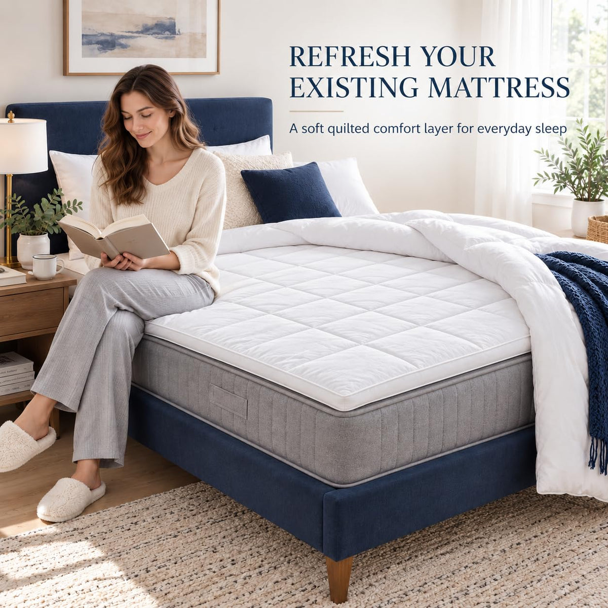 SKY-TOUCH Tatami Floor Mattress(180x200cm), Sleeping Pad Foldable Roll Up Dormitory Mattress Pad,7D Hollow Fiber Filled, For optimal use, must be paired with a Simmons mattress,Clearance sale at a discount